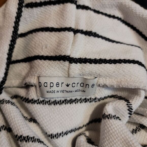 Paper Crane Striped Cropped Cowl Neck Pullover Size Medium - Picture 6 of 15